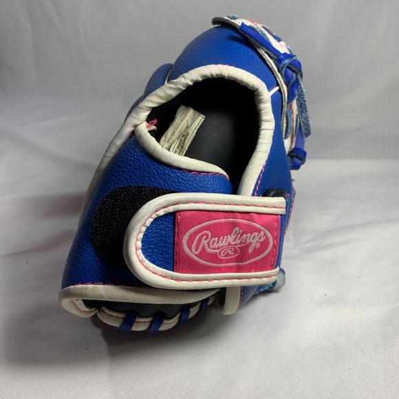 Rawlings Baseball Glove 11" Pink/Blue EUC - Picture 3 of 5